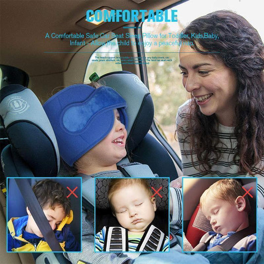 👶 Gyermek autós alvó fejtámasz pánt – ☁️ Biztonságos, dőlésmentes alvás és kényelmes, gondtalan utazás 🚗✨