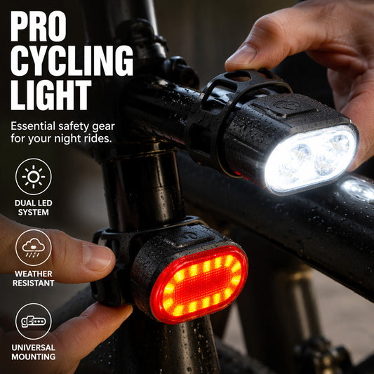 🚲 USB-ről tölthető kerékpárlámpa készlet – 🛡️ Ragyogó éjszakai láthatóság és kényelmes, biztonságos éjszakai tekerés 🌃✨