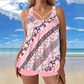 👙 Női plus size nyomtatott tankini szett, szoknyával és fiúsorttal – 🌸 Kegyelmes, takaró fazon és önbizalmat adó, kényelmes strandolás 🌊✨