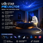 🌌 USB csillagvetítő éjjeli lámpa – ✨ Varázslatos, 360°-os forgó csillagos égbolt és nyugtató, romantikus hangulat 🌙💫