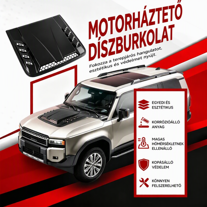 🚗 Univerzális autó motorháztető szellőző és díszborítás ABS-ből – 🏎️ Sportos, egyedi külső és zökkenőmentes, házi tuningélmény ✨🔧