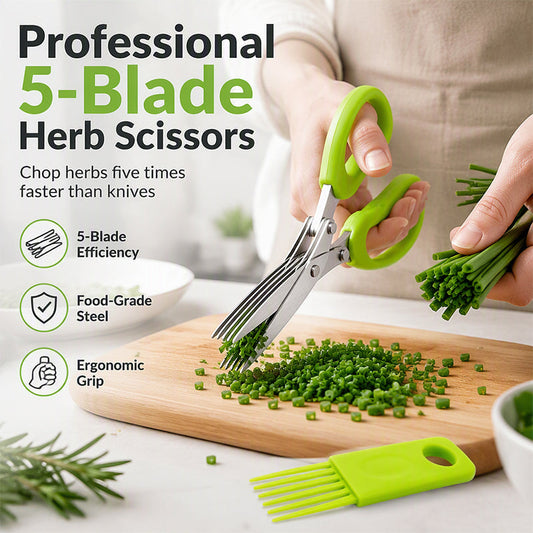 ✂️✨ Többrétegű rozsdamentes konyhai olló: 5-szörös vágási hatékonyság 🔪🥬