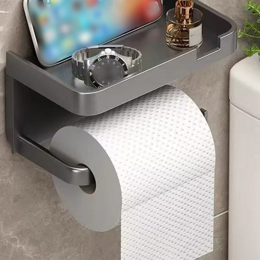 🚽 Falra szerelhető WC-papírtartó tároló polccal – ✨ Rendezett, helytakarékos megoldás és zökkenőmentes, praktikus fürdőszobai élmény 🛡️🧻