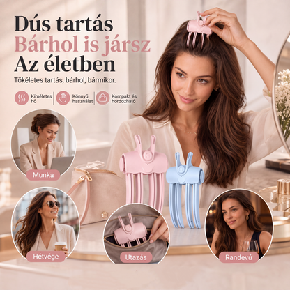 🔋✨ Tölthető hajtő dúsító csat: Vezeték nélküli és kényelmes 🛡️💇‍♀️