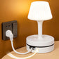 🛏️💡 Ágy melléki lámpa AC aljzattal és USB portokkal: Töltés és fény egyben 🔌🛡️