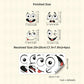 4 Sheets Funny Smiley Face Stickers