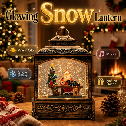 Vintage Christmas Snowing Night Light