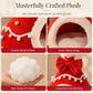Semi-Enclosed Christmas Pet Bed Cave