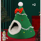Semi-Enclosed Christmas Pet Bed Cave