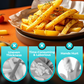 🍟✨ 4 az 1-ben hasábburgonya-vágó: Változatos méretek és gyors előkészítés 👨‍🍳🔪