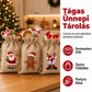 🎄✨ Karácsonyi zsákvászon ajándéktasak húzózsinórral: Stílusos csomagolás másodpercek alatt – búcsú a drága csomagolópapírtól és a ragasztószalag bajlódásától! 🎅🎁