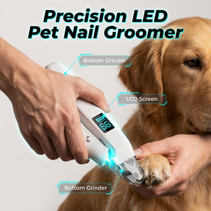 🐶✂️ Újratölthető LED-fényes körömvágó: Biztonságos vágás és sima reszelés egy mozdulattal 🐾✨