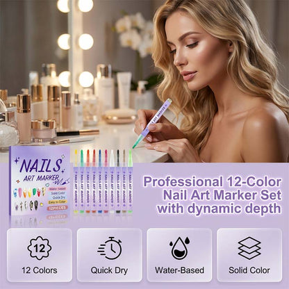DIY Nail Art Marker Pen Set