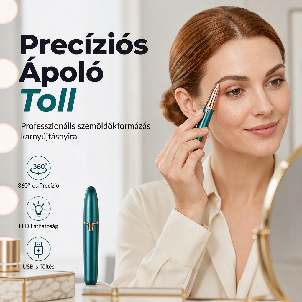 Elektromos szemöldökformázó toll beépített LED fénnyel