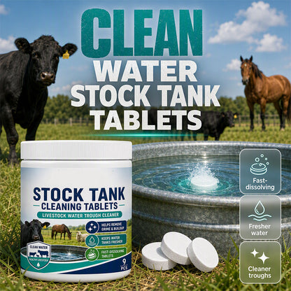 🧼🌿 Gyorsan oldódó állat itatómedence tisztító tabletta: búcsú a zavaros itatótól és a vízkőlerakódásoktól! 🛡️🐄