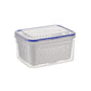 Airtight Refrigerator Organizer Bins with Removable Drain Tray
