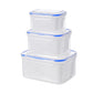 Airtight Refrigerator Organizer Bins with Removable Drain Tray