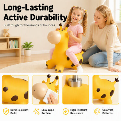 🦒✨ Aranyos zsiráf ugráló állatfigura gyerekeknek: búcsú a szobai unalomtól és a képernyő előtti passzív üldögéléstől! 🎁🎉