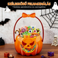 🎃✨ Átlátszó Halloween töklámpás ajándéktasak: Varázslatos csomagolás, instant ünnepi hangulat 💖🍬